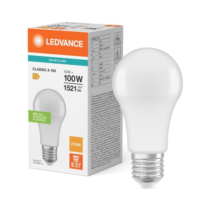Ledvance E27 LED Lampe Classic matt 13W wie 100W 2700K warmweißes Licht - Performance Class